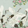 SW-WALL-R055_Wallpaper_Traditional_Crane_2_Mint_Lowres