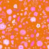 SW-FABR-KIDFL-OR_swoon_fabric_Kids Floral_Orange_31.2x22.5cm