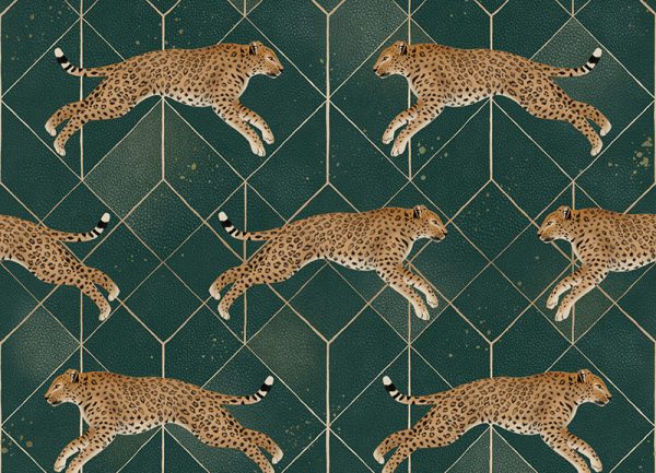 SW-FABR-TIGDE-GR_swoon_fabric_tiger deco green_31.2x22.5cm