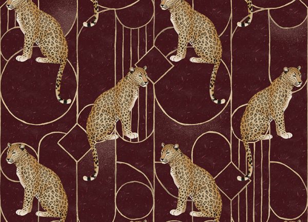 SW-FABR-TIGDE-RE_swoon_fabric_tiger deco red_31.2x22.5cm