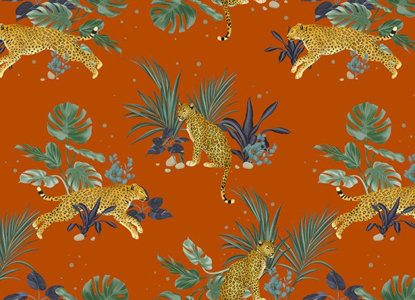 SW-FABR-TIGTOS-OR_swoon_fabric_Tiger Toscana_Orange_31.2x22.5cm