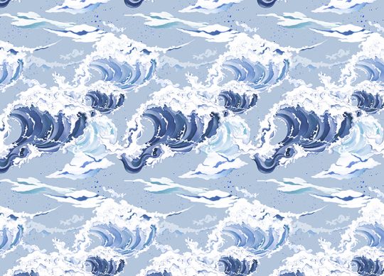 SW-FABR-WAVE-BL_swoon_fabric_Wave_Blue_31.2x22.5cm